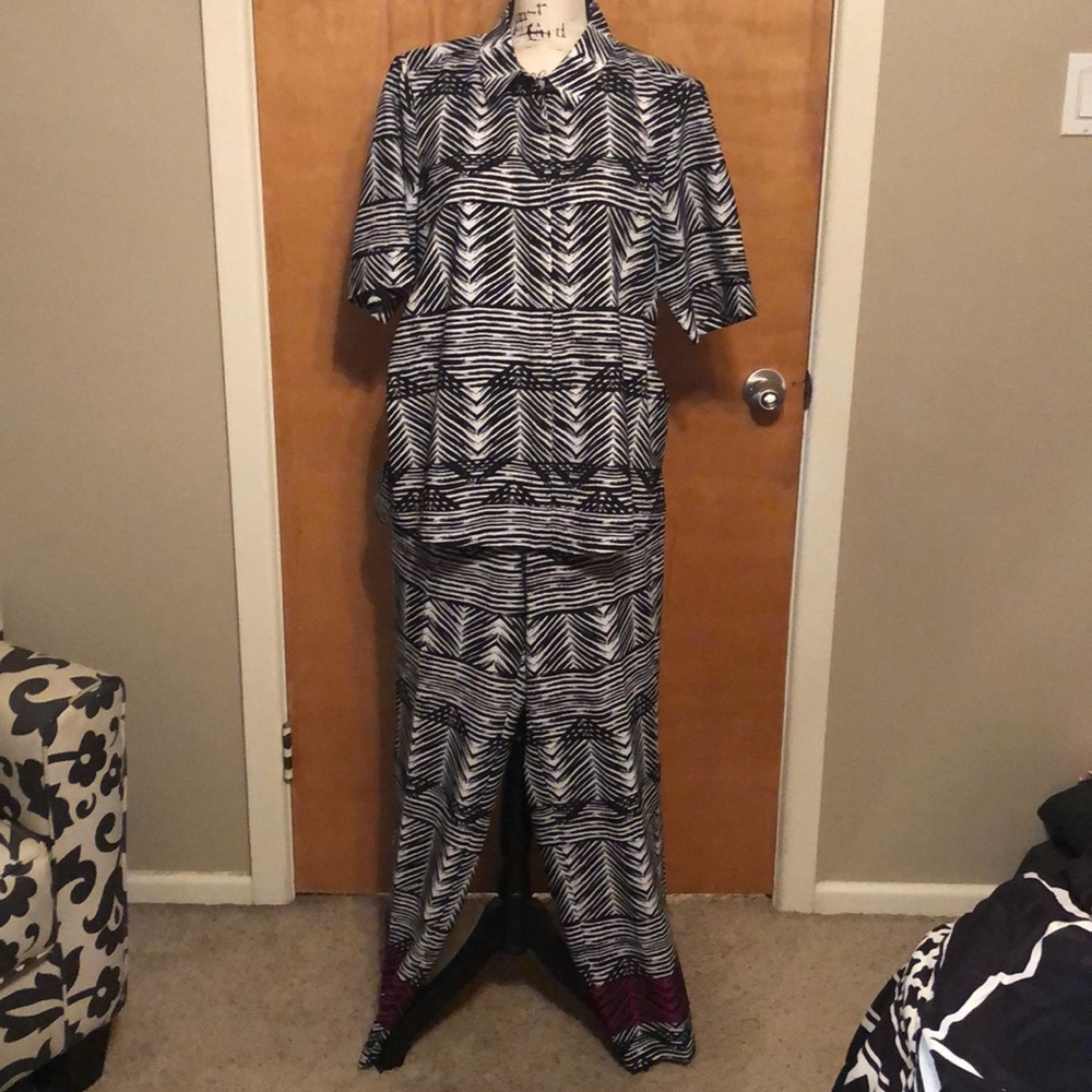 Safari print pant set